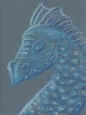 blauwe draak tekening
